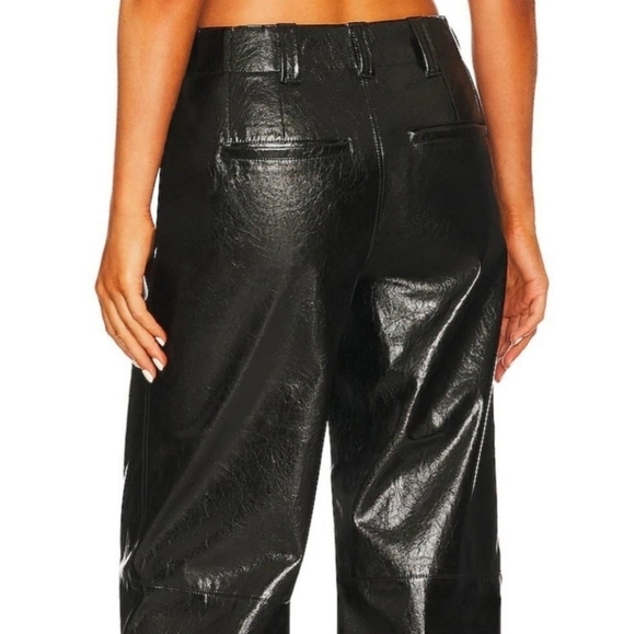 Free People Star Crossed Lovers Vegan Leather Pants-Black - Picture 9 of 16